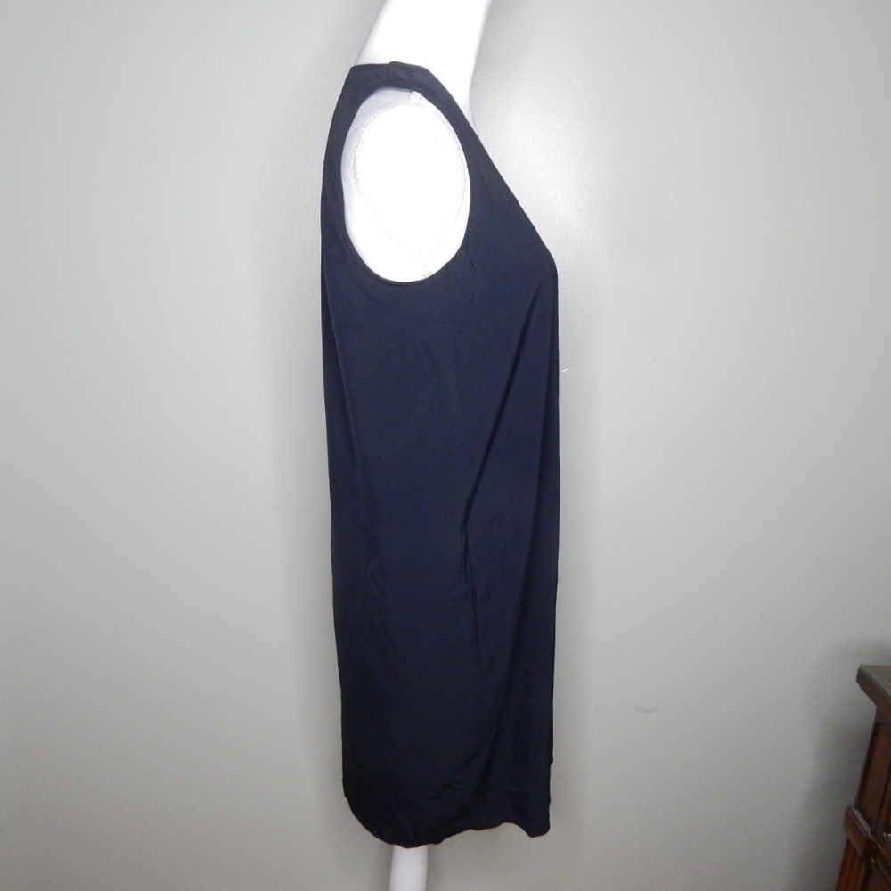 everlane women v neck weave dress sz 0 black - Picture 3 of 4